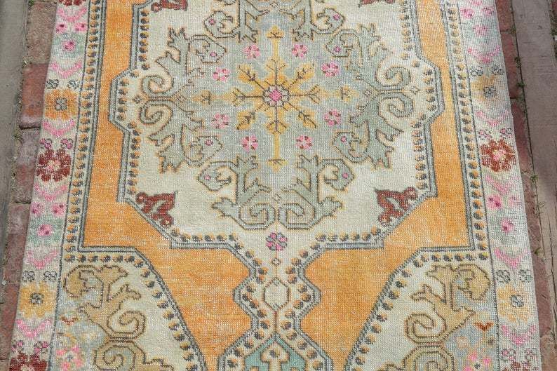 Decorative Rug, Vintage Rug, Anatolian Rug, Turkish Rug, Oushak Rug, Oriental Rug, Area Rug, Handmade Rug, Bohemian Rug photo Textiles