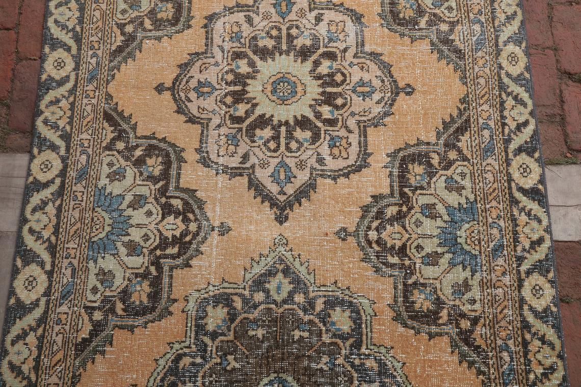 Runner Rug, Anatolian Runner Rug, Wide Runner Rug, Turkish Runner Rug, Hallway Rug, Antique Runner Rug, Oushak Runner Rug, 4.1 X 13.1 Ft photo Textiles