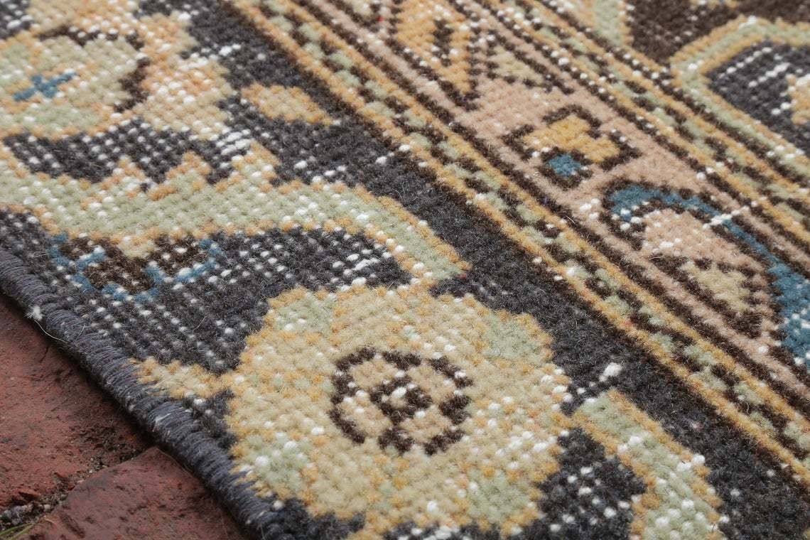 Runner Rug, Anatolian Runner Rug, Wide Runner Rug, Turkish Runner Rug, Hallway Rug, Antique Runner Rug, Oushak Runner Rug, 4.1 X 13.1 Ft photo 372.0