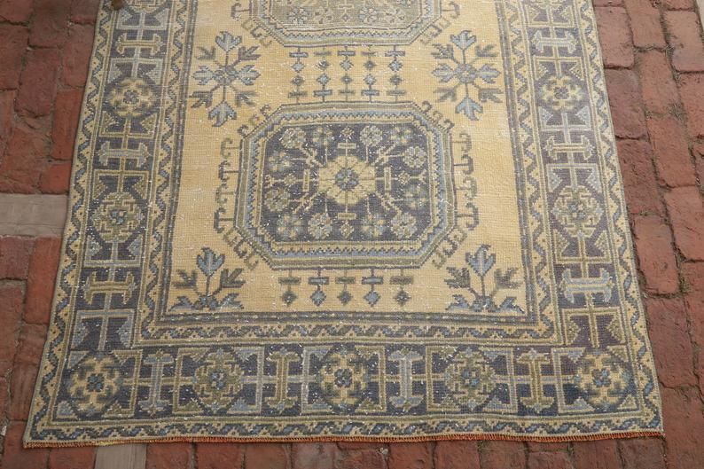 Oushak Runner Rug, Turkish Runner Rug, Anatolian Runner Rug, Vintage Runner Rug, Antique Runner Rug, Hallway Rug, Runner Rug photo furniture