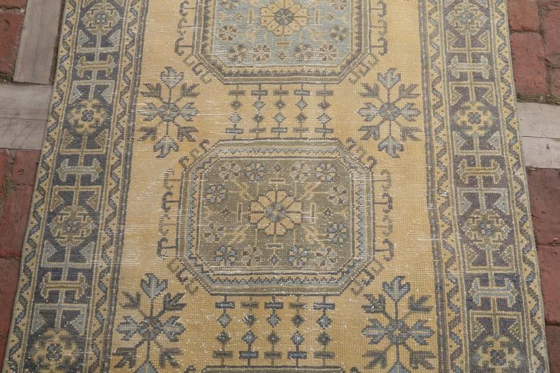 Oushak Runner Rug, Turkish Runner Rug, Anatolian Runner Rug, Vintage Runner Rug, Antique Runner Rug, Hallway Rug, Runner Rug photo 330.0