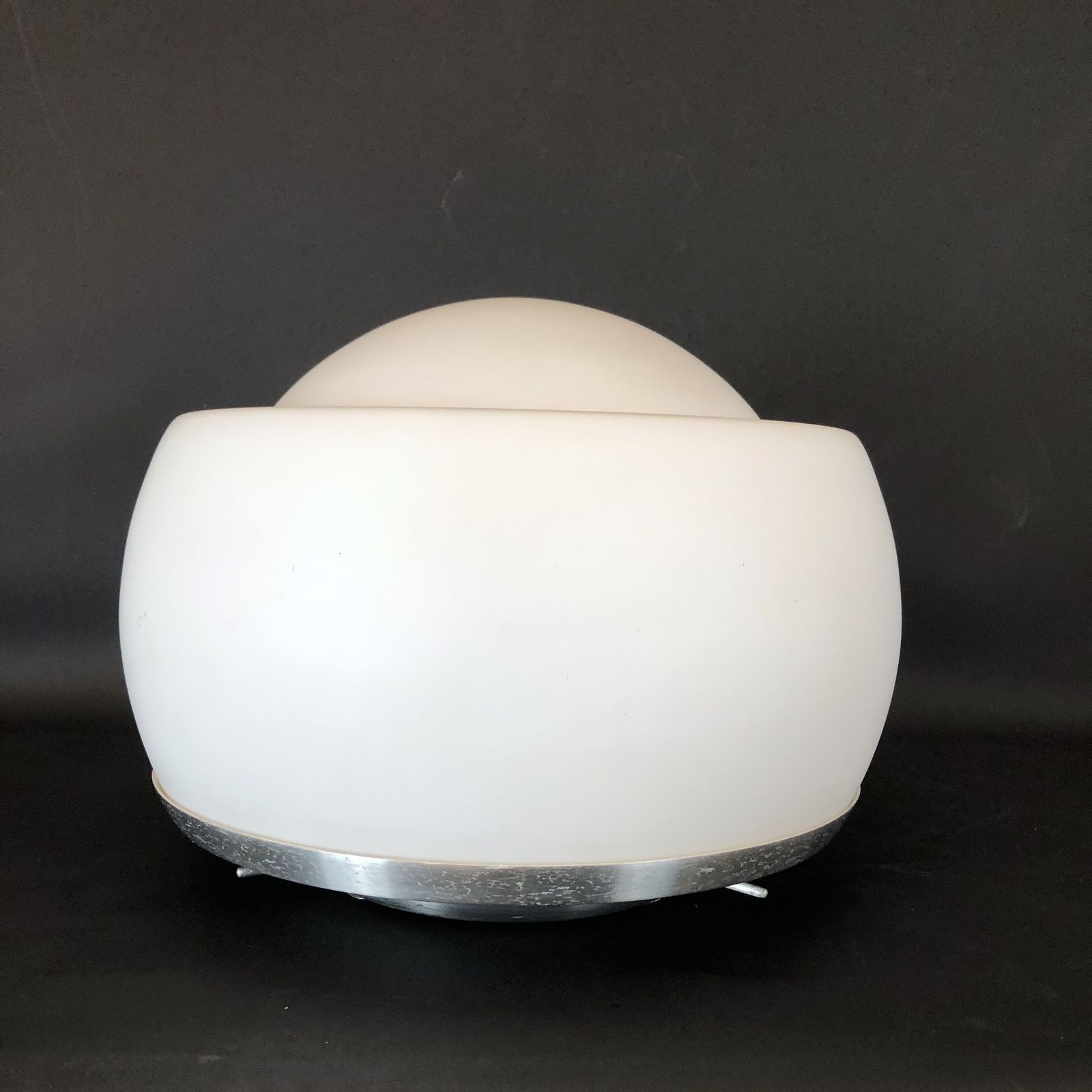 Rare Italian Opaline Glass Table Lamp By Pia Guidetti Crippa For Lumi From 70s. Labeled. photo buy