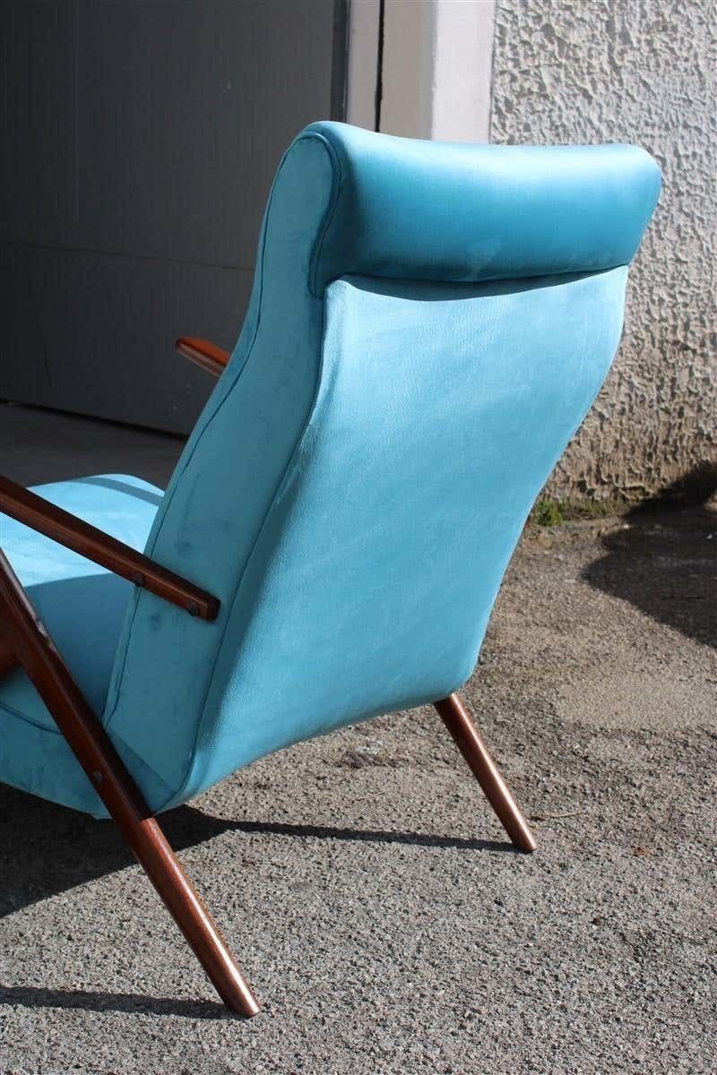 photo buy Pair Of Italian Midcentury Design Mahogany Turquoise Minimal Geometric Design