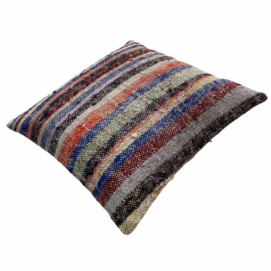 Kilim Pillow 60 X 60 Cm Tapis Kelim Kilim Pillow Cover ,Vintage Meditation Bench Kelim Teppich Boho Kilim Cushion Kilim Sofa Turkish Pillow photo furniture