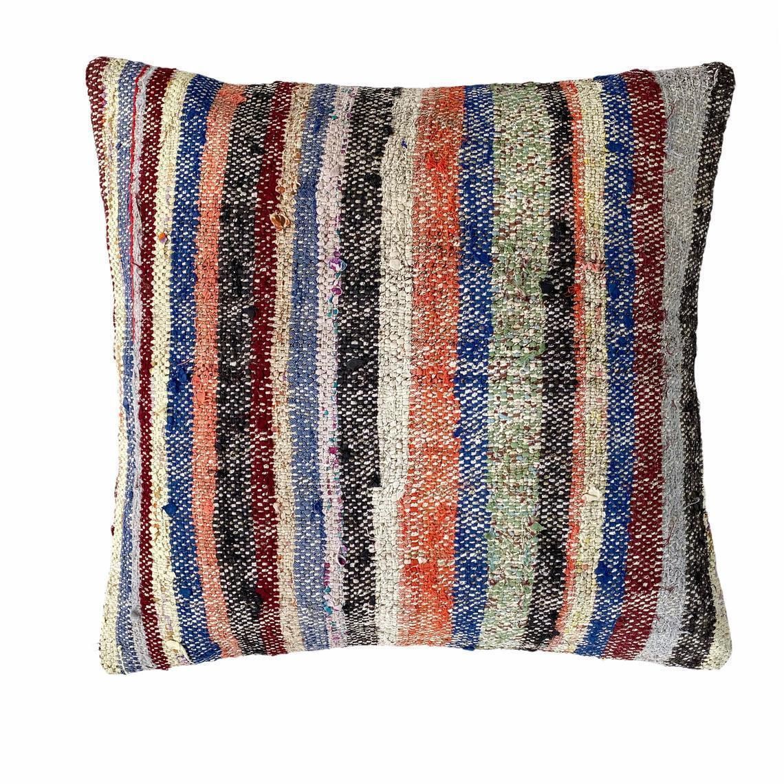 Kilim Pillow 60 X 60 Cm Tapis Kelim Kilim Pillow Cover ,Vintage Meditation Bench Kelim Teppich Boho Kilim Cushion Kilim Sofa Turkish Pillow photo buy