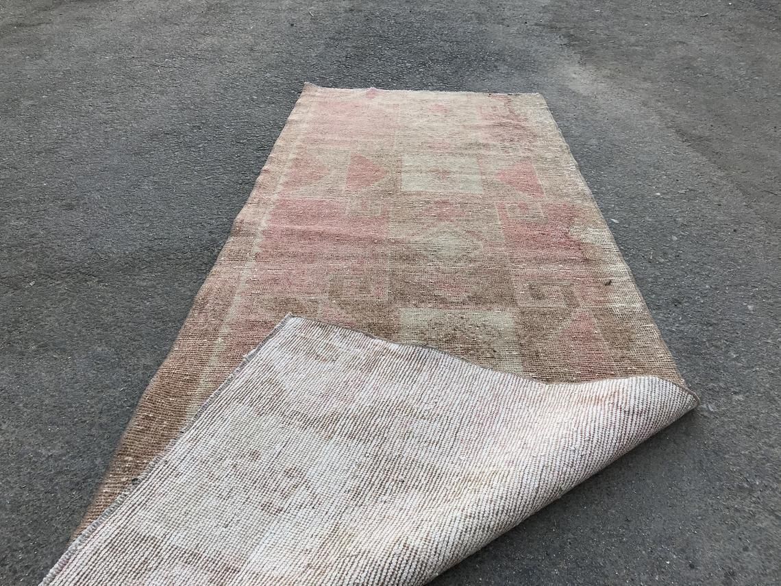 photo furniture 7'5x2'7feet,Turkish Runner Rug,Pastel Runner,Oushak Runner,Wool Rug,Home Decor,Anatolian Runner,Turkish Rug Runner,Hallway Rug,Faded Rug