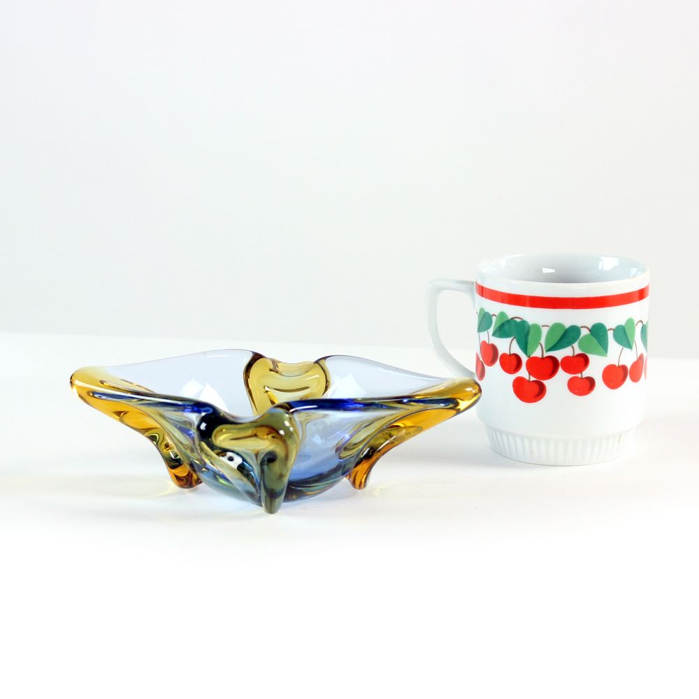 Vintage Art Glass Bowl By Frantisek Zemek, Skrdlovice, Czechoslovakia 1960s photo 175.0