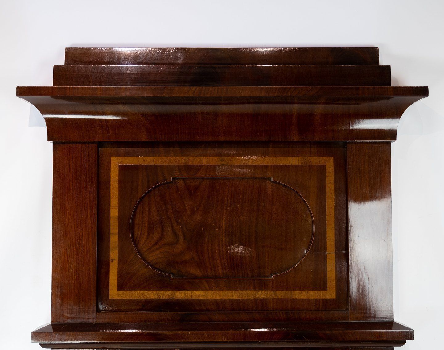 Mahogany Mirror With Marquetry From The 1840s. photo furniture