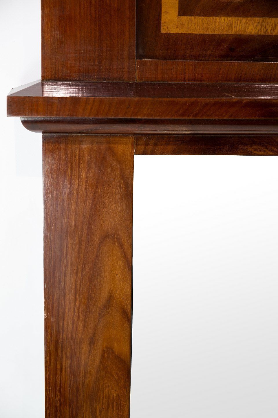 Mahogany Mirror With Marquetry From The 1840s. photo Home Decor
