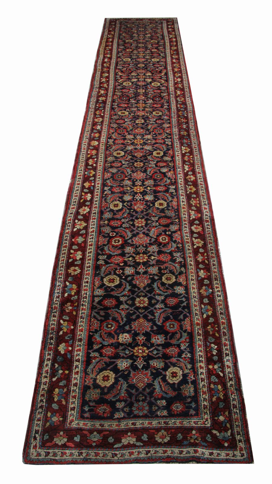 Hand Made Antique Caucasian Karabagh Runner Rug 92x500cm photo vinterior