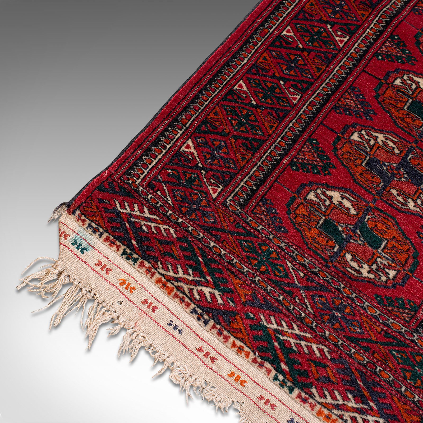 Antique Near Pair, Bokhara Rugs, Turkoman, Tekke, Carpet, Wall Covering, C1910 photo vintage