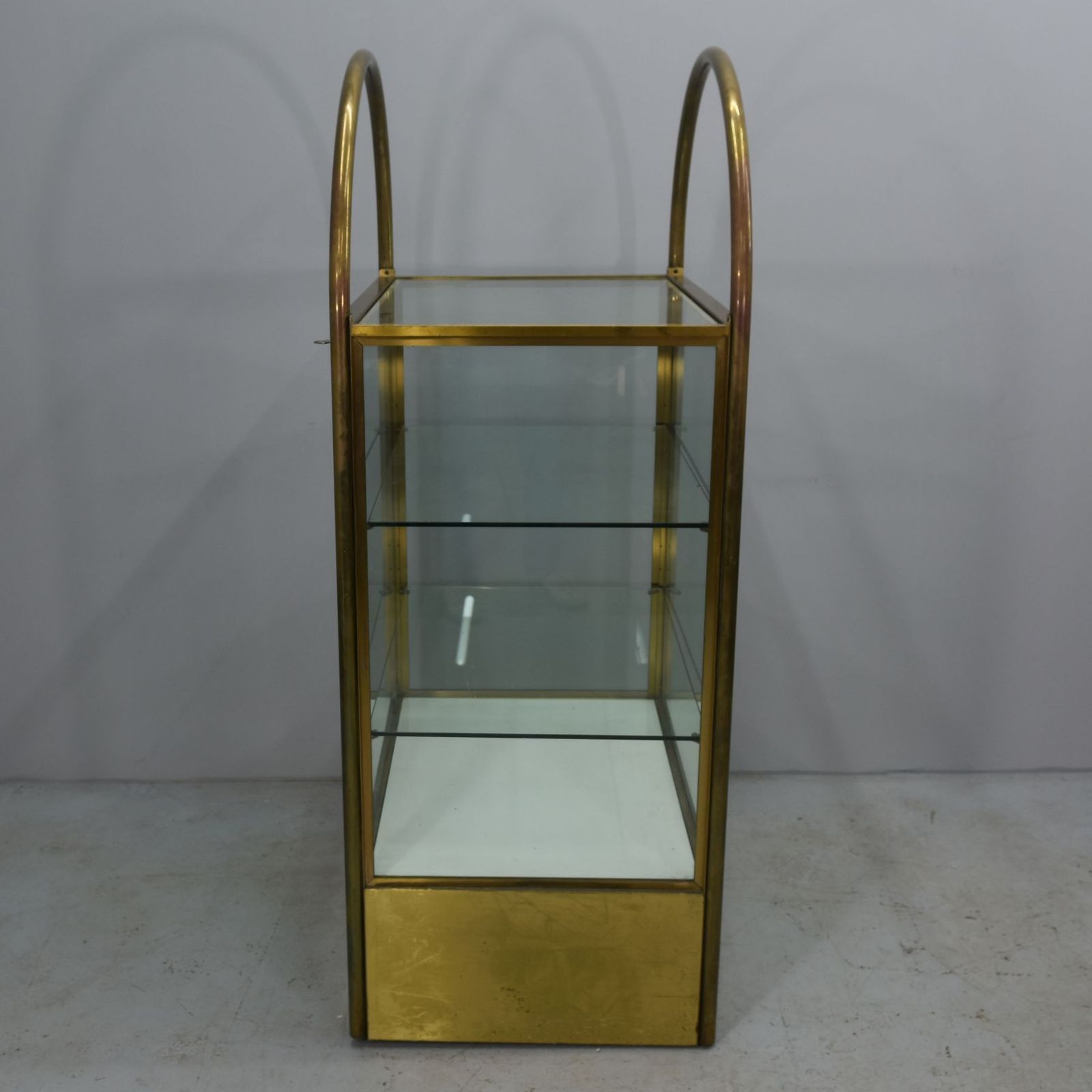 Collector's Arched Brass Showcase 1970 photo for sale