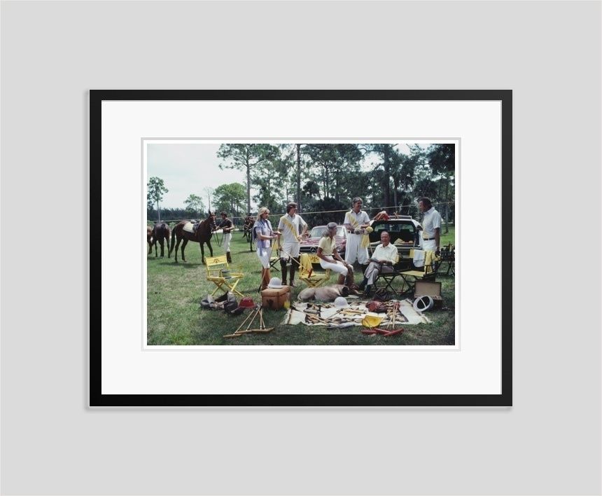Sim Aarons 'Polo Party' 1981 C Type Print Framed In Black