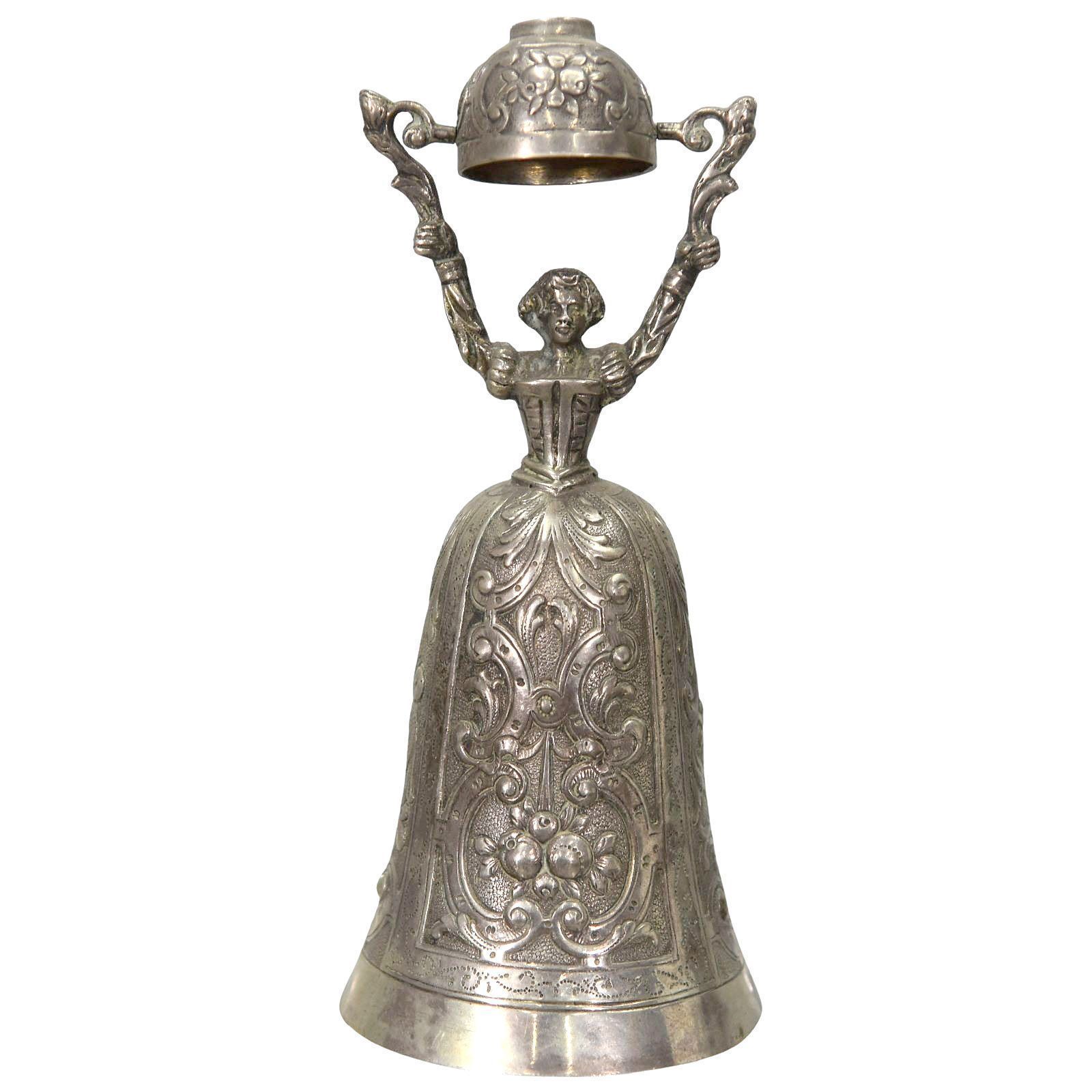Silver Table Bell Renaissance Style Period Late 19th Century