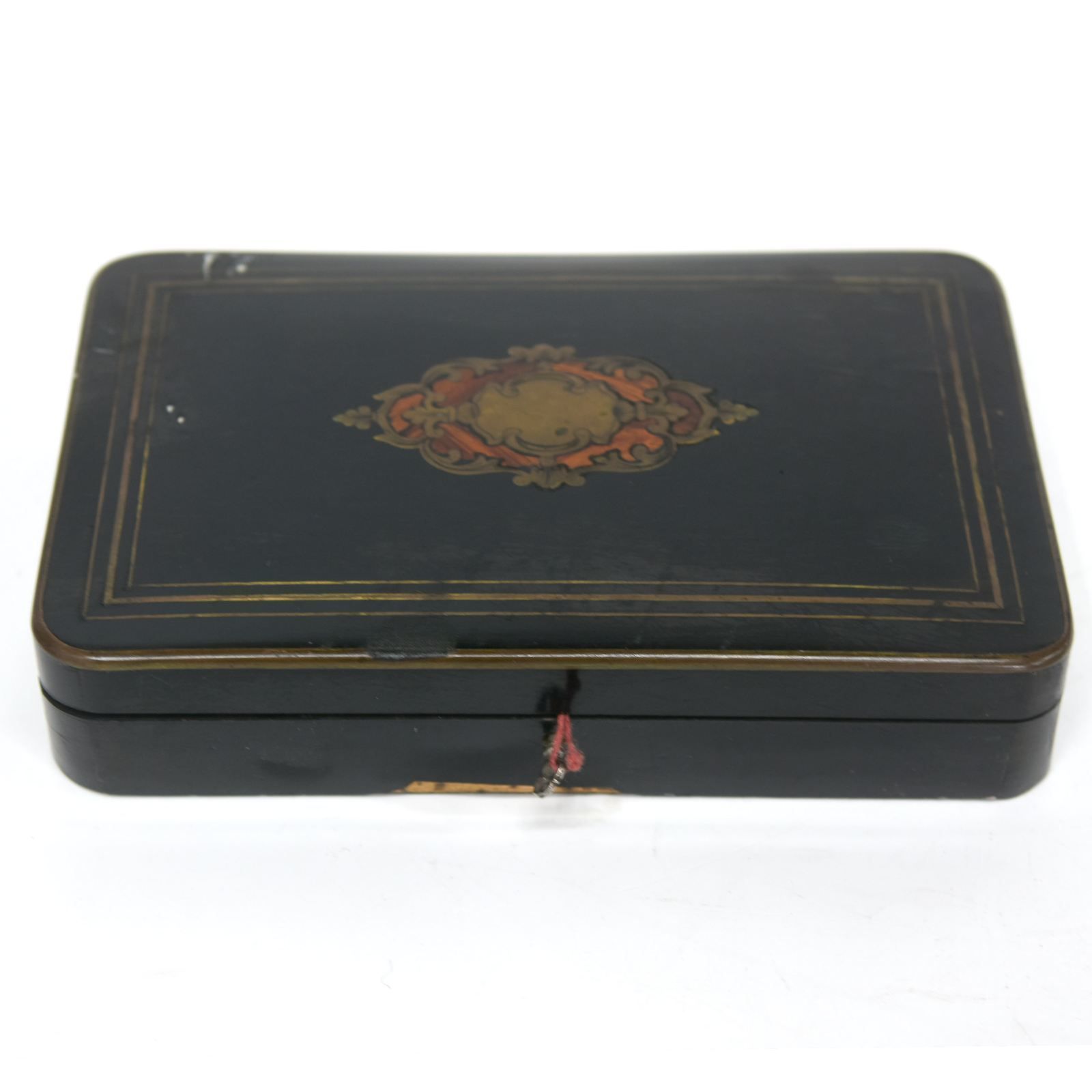 Napoleon III Blackened Wooden And Mother Of Pearl Token Box photo for sale
