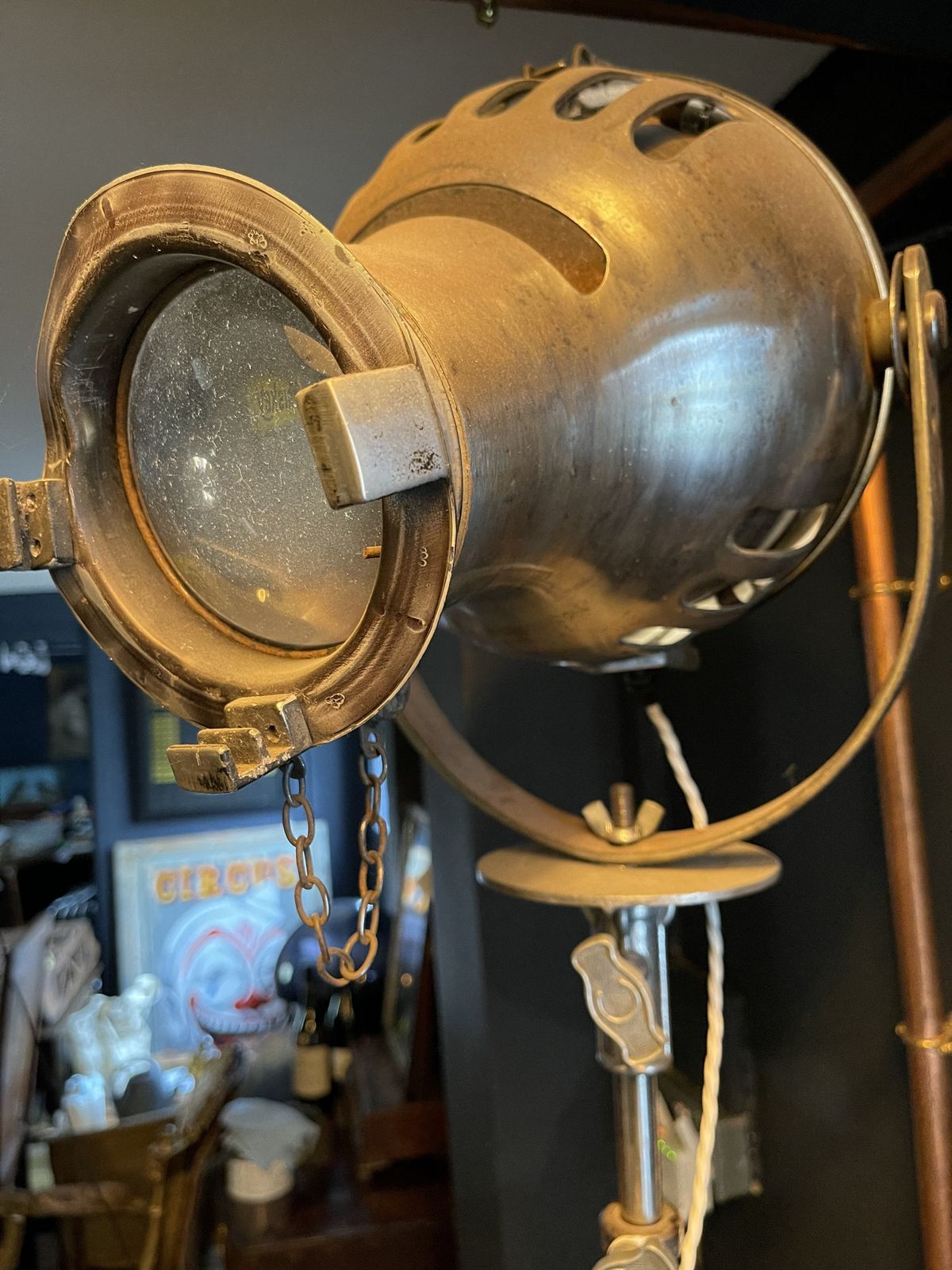 Rare Furse Theatre Light On A Very Rare And Original Polished Chrome And Brass Stand photo 895.0