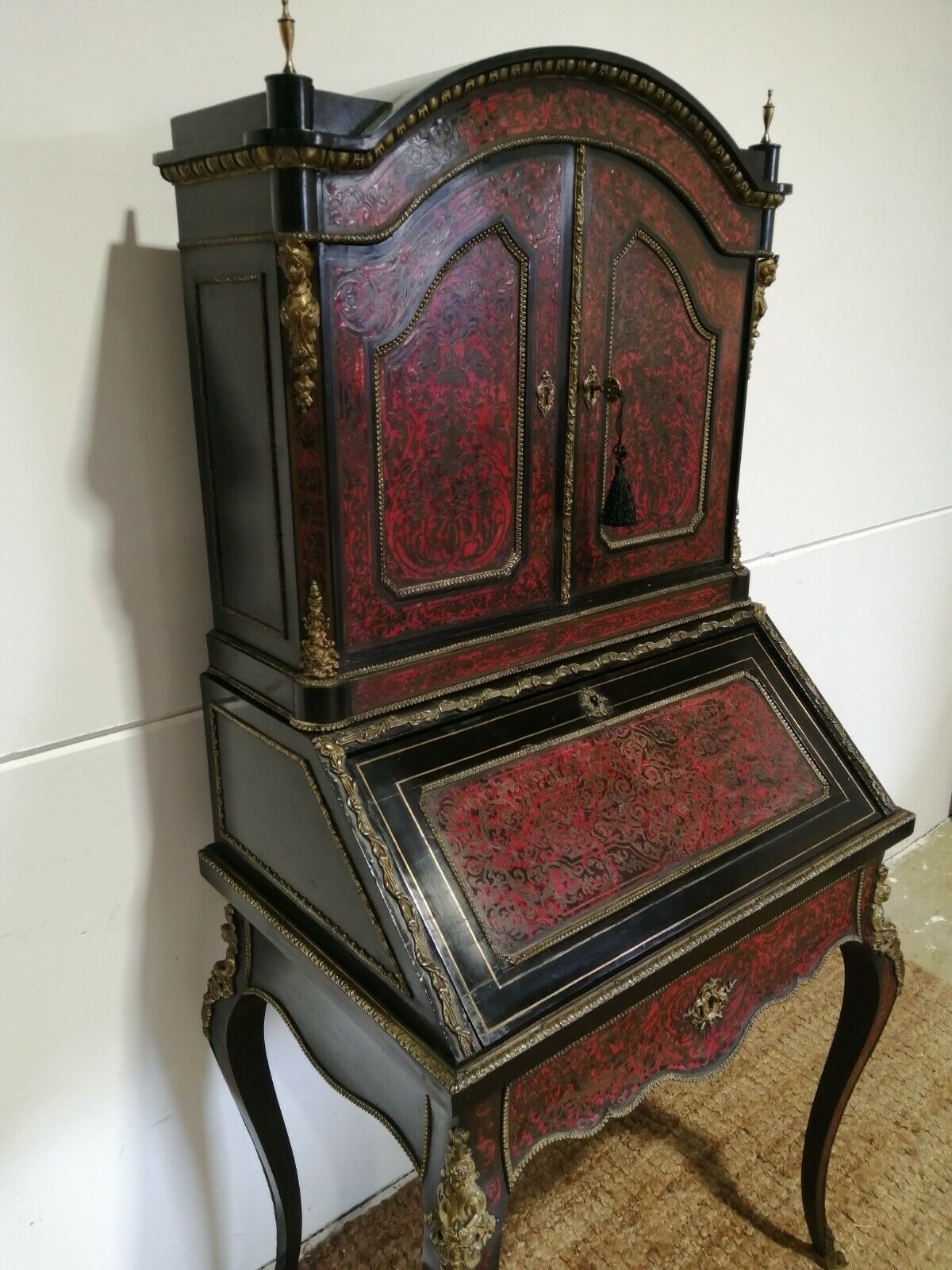 Antique 19th Century French Boulle Cabinet ~ Professionally Restored photo for sale