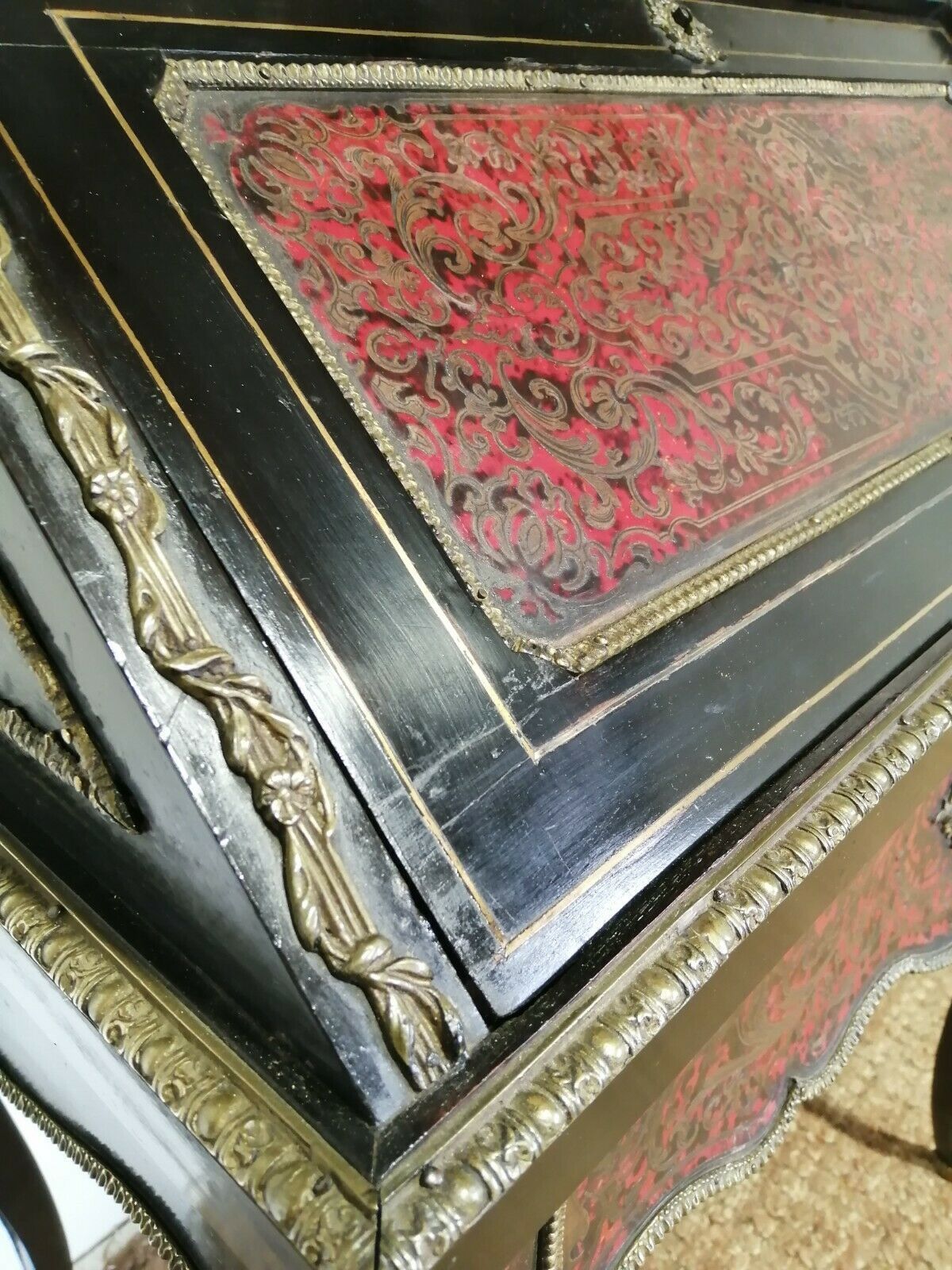 photo furniture Antique 19th Century French Boulle Cabinet ~ Professionally Restored