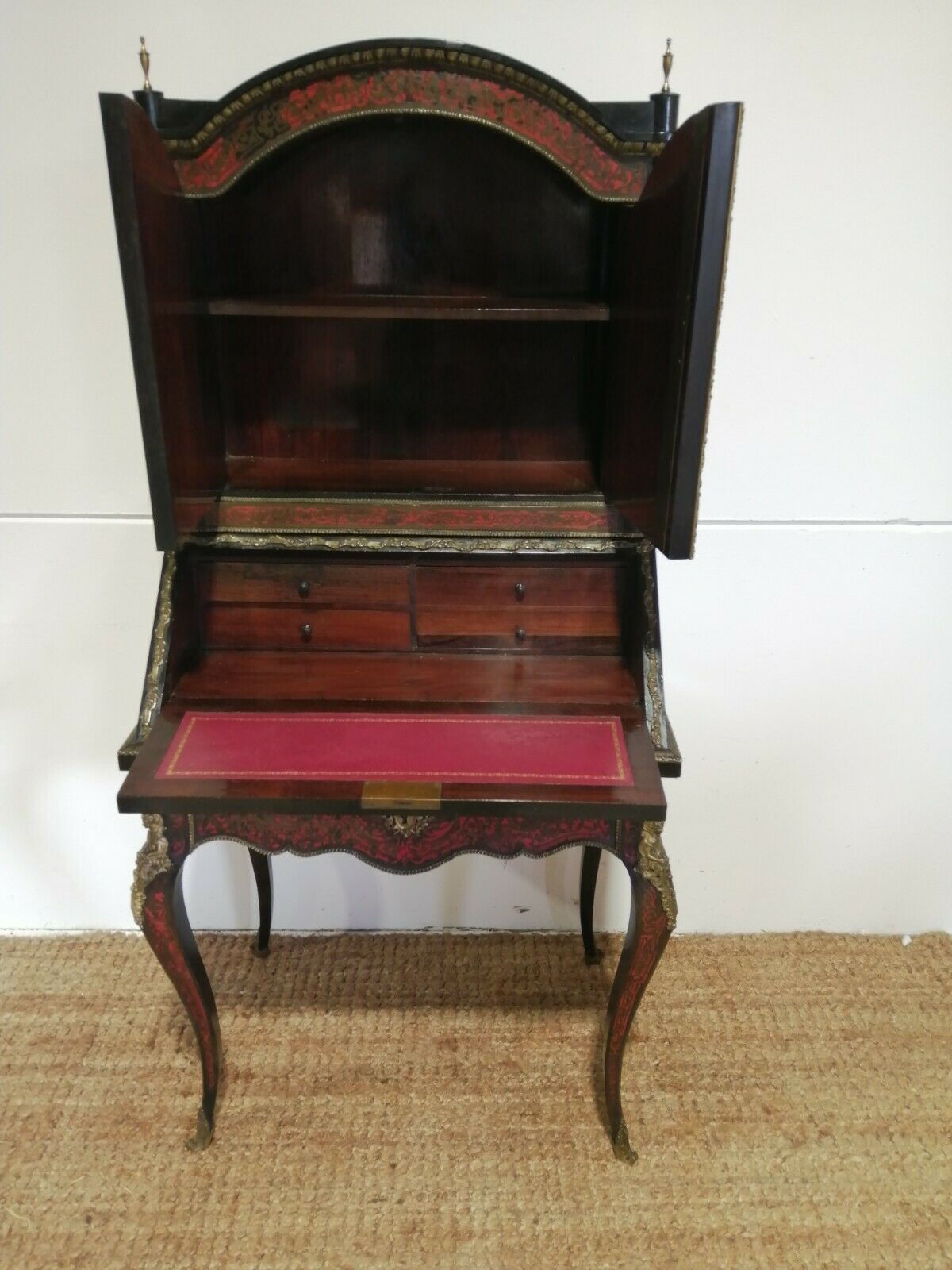Furniture Antique 19th Century French Boulle Cabinet ~ Professionally Restored photo