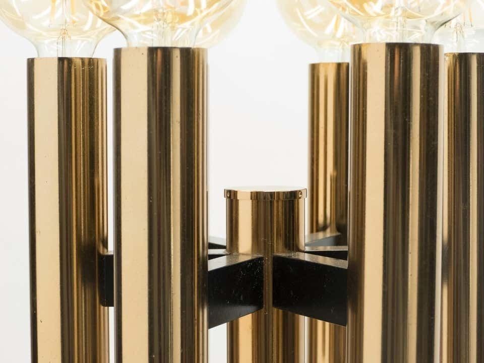 Grande lampe de table ou lampadaire danois Jo Hammerborg en cuivre, années 1960 photo vinterior