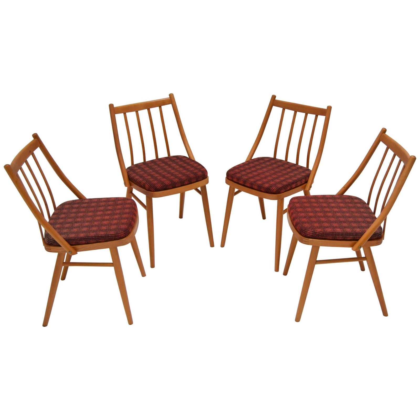 Set Of Four Midcentury Dining Chairs By Antonín šuman, 1980s photo furniture