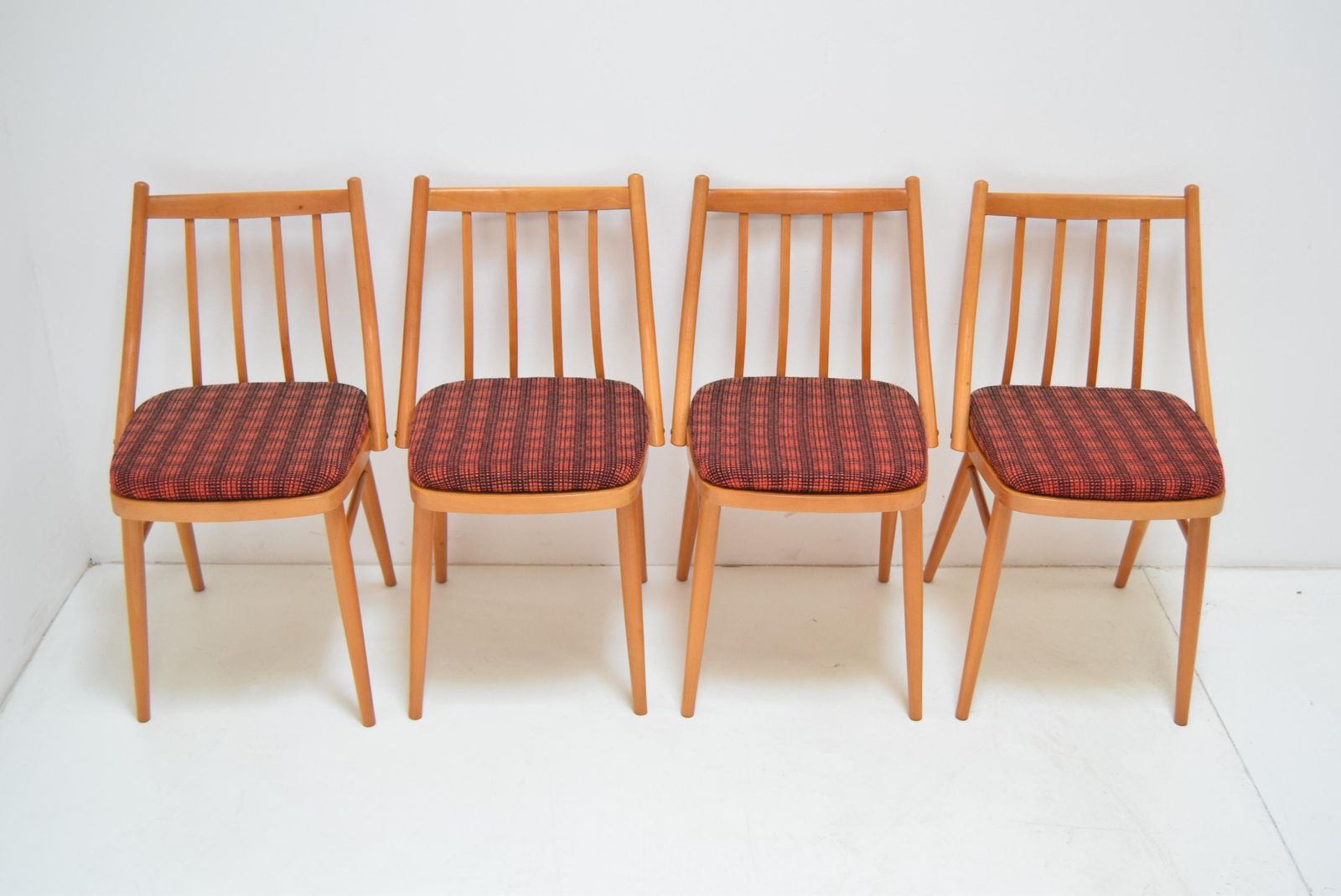 Set Of Four Midcentury Dining Chairs By Antonín šuman, 1980s photo for sale