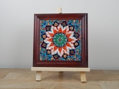Handmade Turkey, Kutahya Pottery, Tiles, Ceramic Paintings, Picture Frame Q, Free Shipping