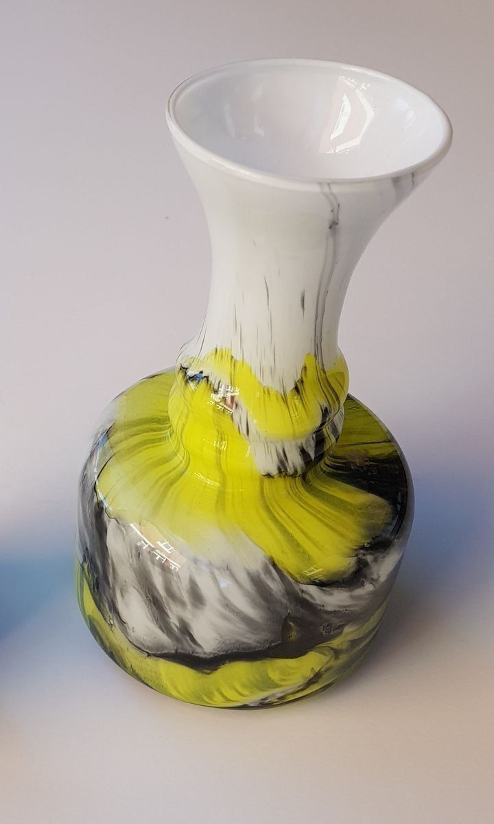 Italian Glass Vases From Opalina Fiorentina, 1960s, Set Of 2 photo 324.48