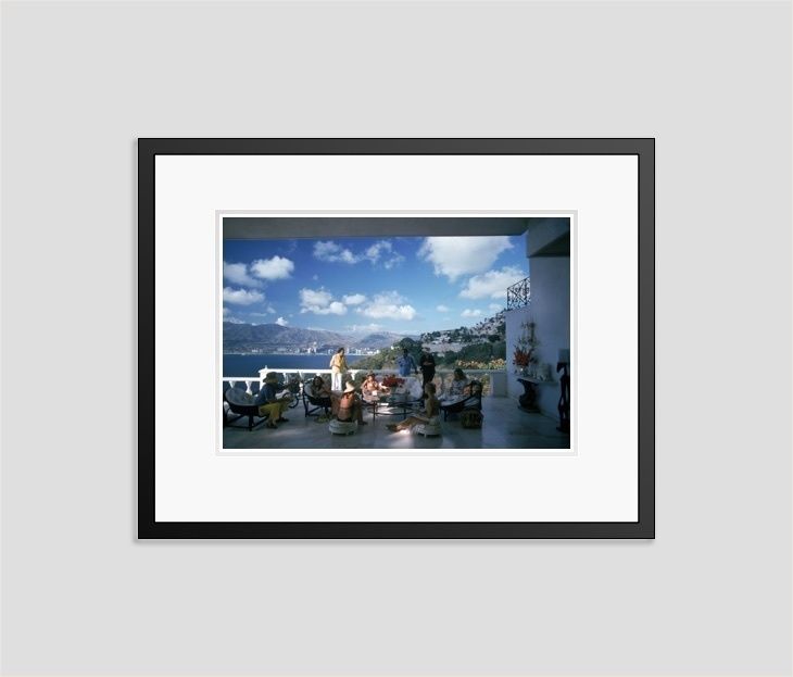 Slim Aarons 'Guests At Villa Nirvana' 1978 C Type Print Framed In Black