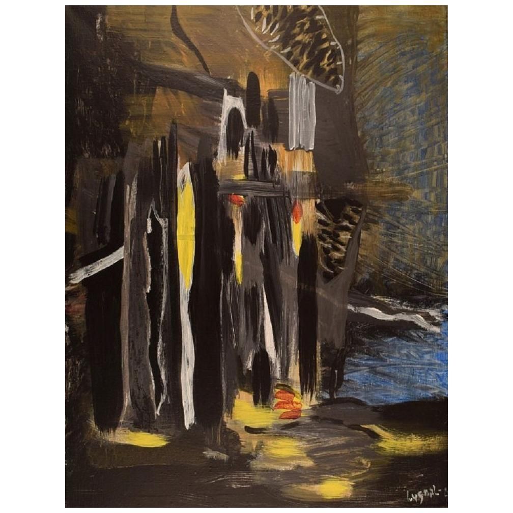 Ivy Lysdal, Acrylic On Canvas, Abstract Modernist Painting, Late 20th Century