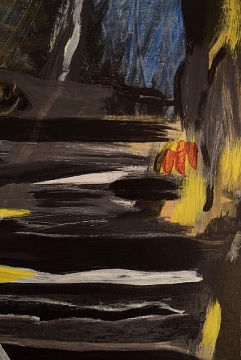 Ivy Lysdal, Acrylic On Canvas, Abstract Modernist Painting, Late 20th Century photo for sale