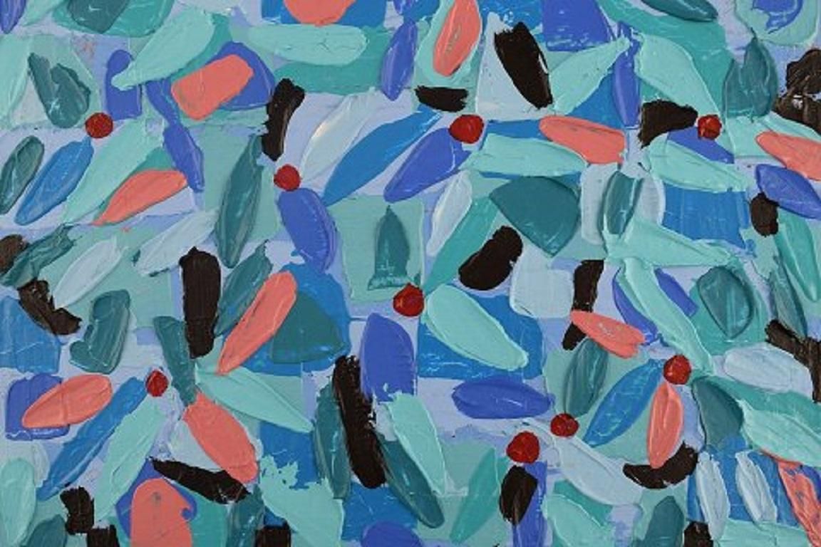 Ivy Lysdal, Acrylic On Canvas, Abstract Modernist Painting, Late 20th Century photo for sale