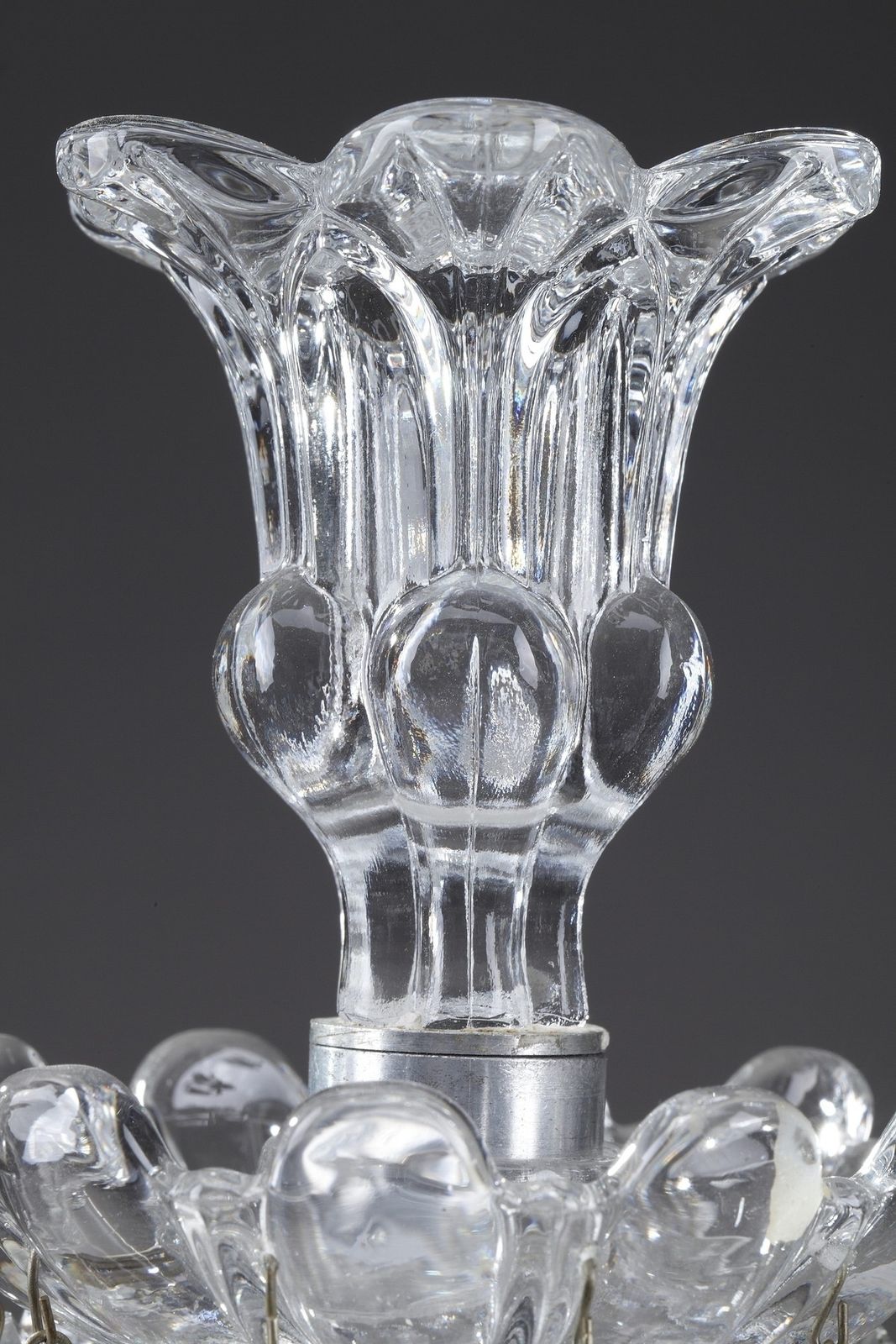 photo vintage Paar kristallen kandelaars van Baccarat