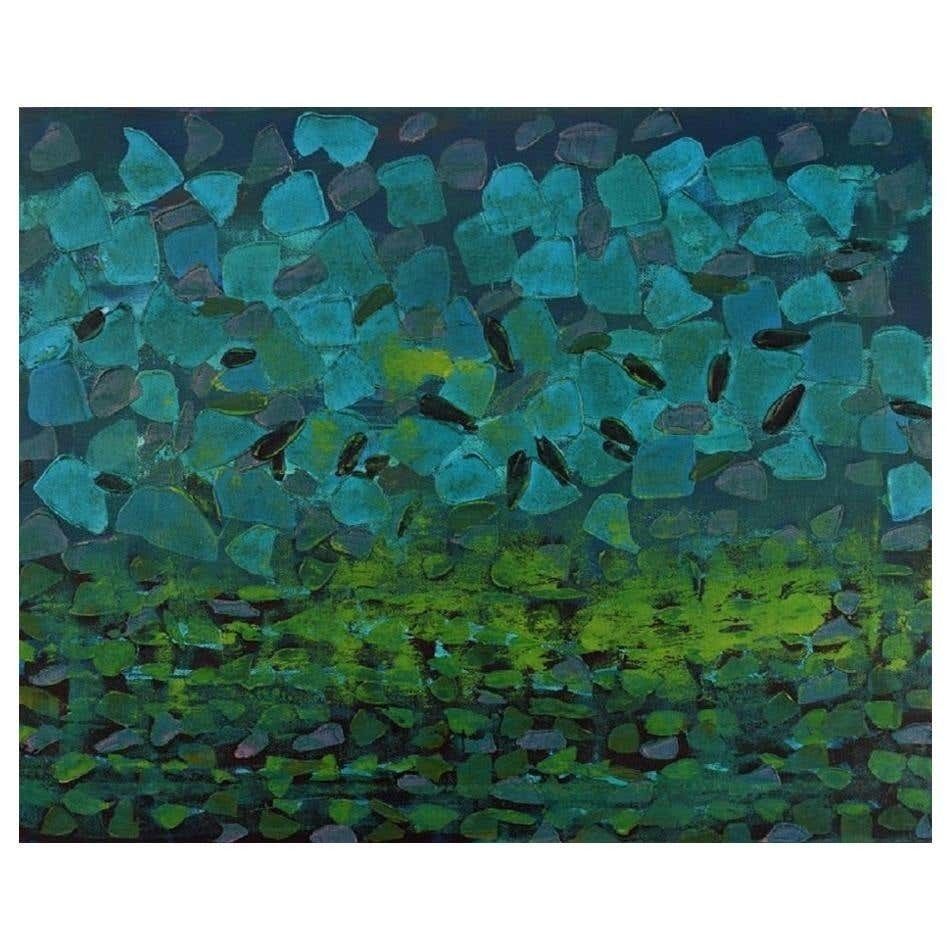 Ivy Lysdal, Acrylic On Canvas, Abstract Modernist Painting, Late 20th Century