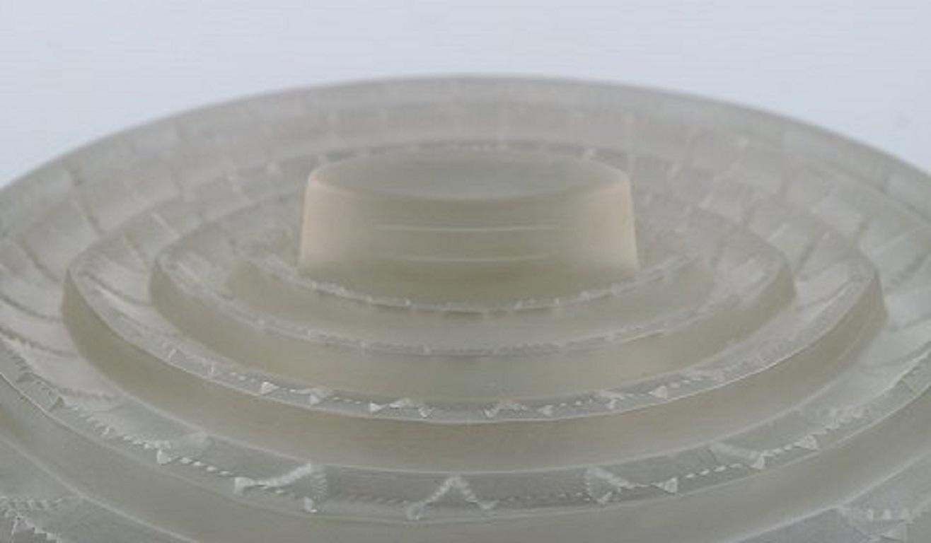Early And Rare René Lalique, Art Deco "Grenoble" Lidded Box In Art Glass photo for sale