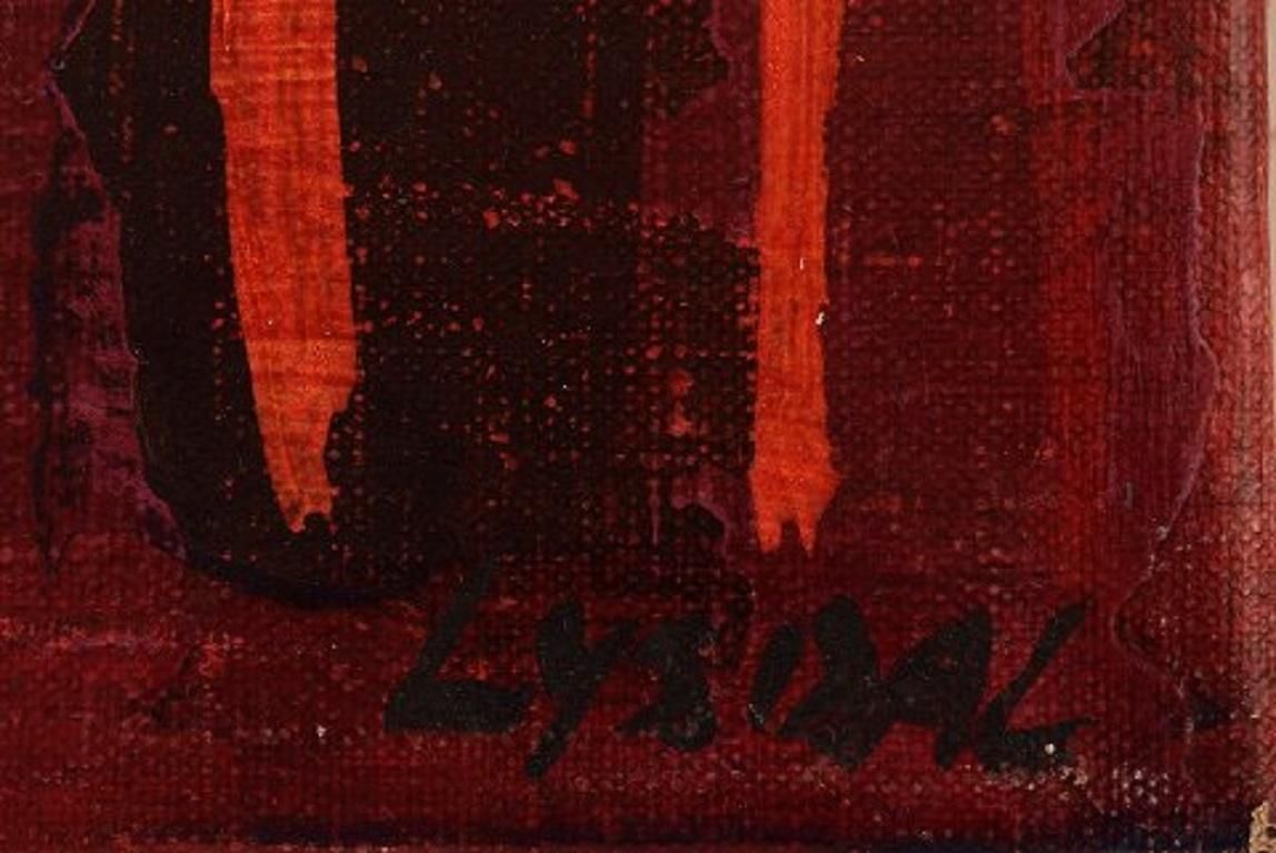 Ivy Lysdal, Acrylic On Canvas, Abstract Modernist Painting, Dated 1997 photo Art
