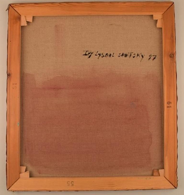 Ivy Lysdal, Acrylic On Canvas, Abstract Modernist Painting, Dated 1997 photo 448.0
