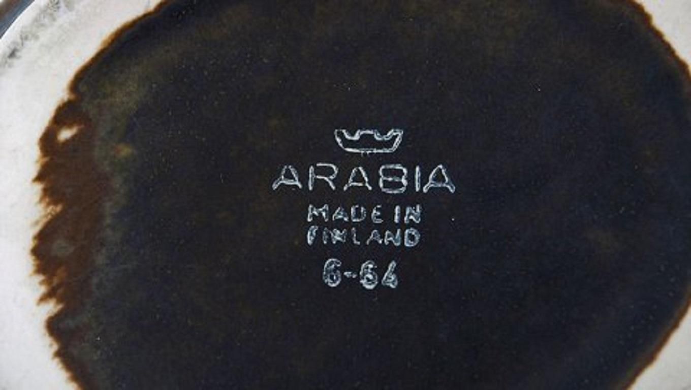 Arabia, Finland, Vase In Glazed In Ceramics, Glaze In Dark Green Shades photo vinterior