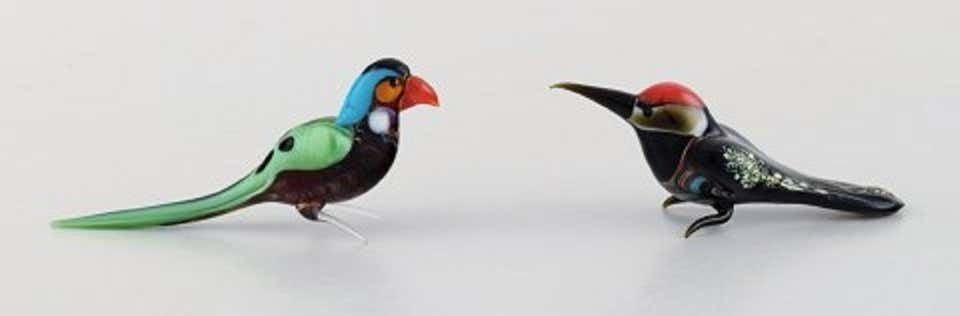 Swedish Art Glass, Ten Miniature Figures In The Form Of Birds, 1970s 1980s photo 224.0