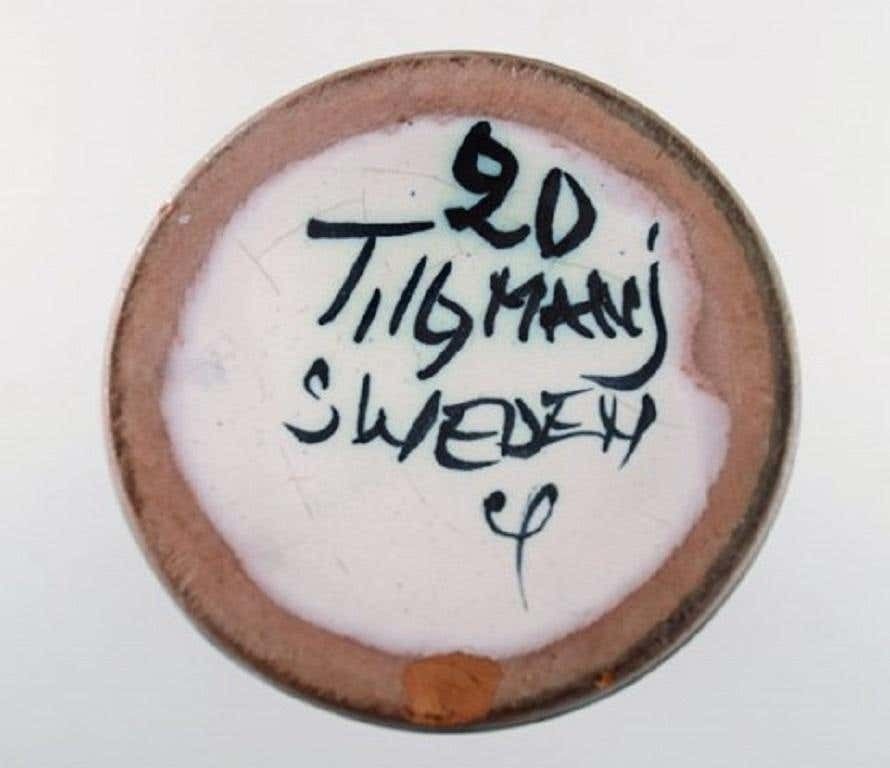 Tilgmans, Sweden, Vase In Glazed Ceramics With Young Woman, Mid 20th Century photo 269.0