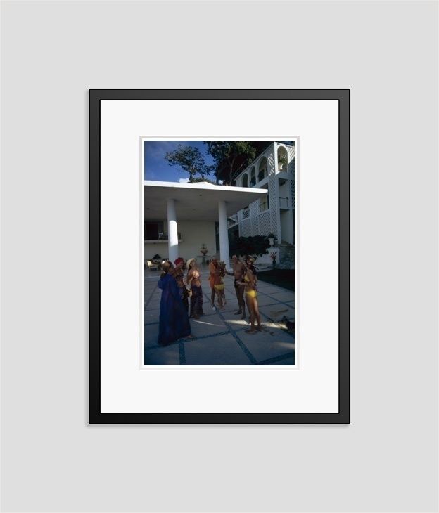 Slim Aarons 'Oscar Obregon’s House' 1972 C Type Print Framed In Black
