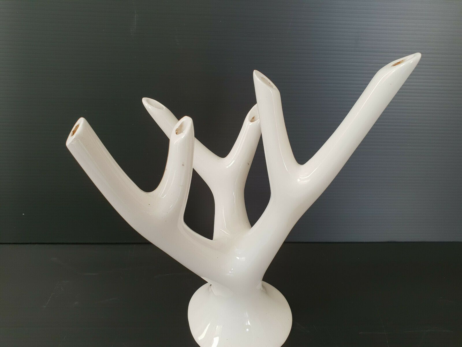Vase Tree Branches Ceramic 1960 1970 Vintage 60s 70s Space Age Pop photo for sale