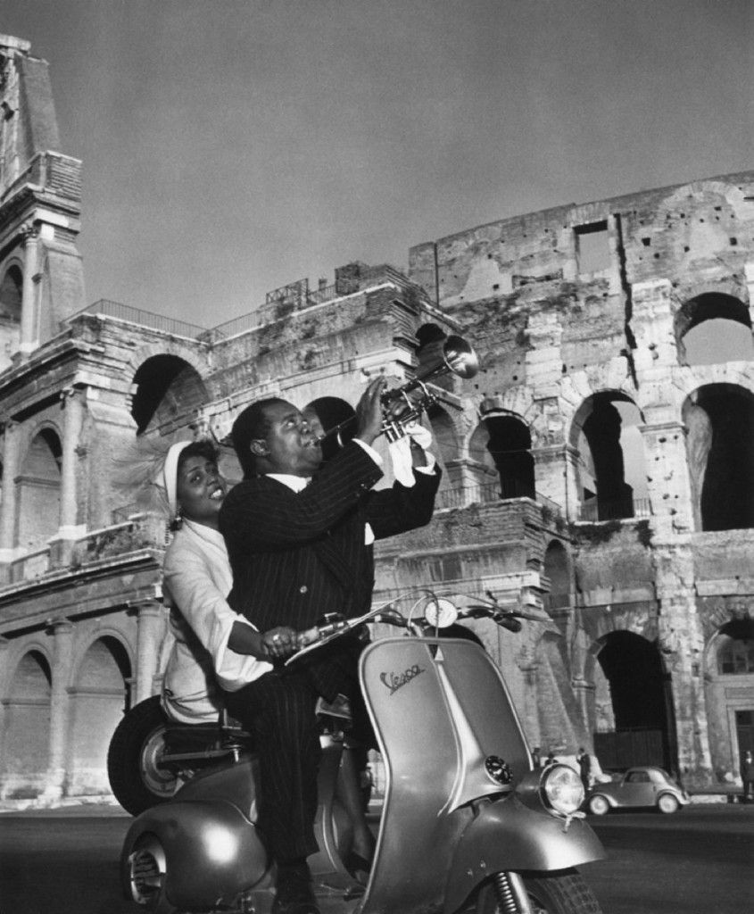 Slim Aarons 'Jazz Scooter' 1948 Silver Gelatin Print Framed In Black photo furniture