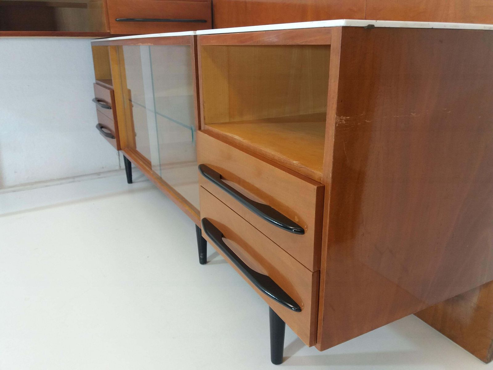 Composition Chest Of Drawer And Writing Desk Designed By Mojmít Požár, 1960s photo furniture