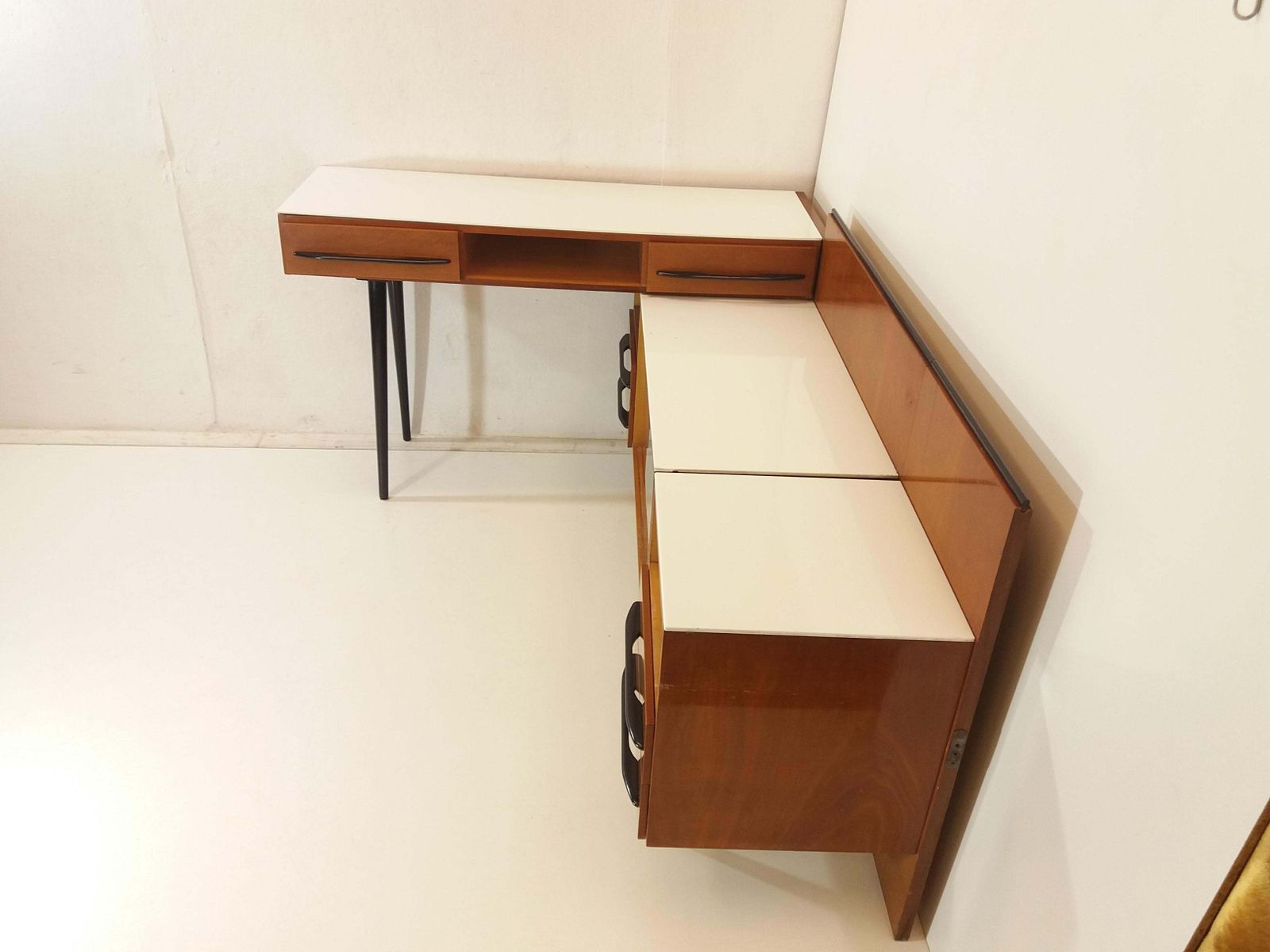 Composition Chest Of Drawer And Writing Desk Designed By Mojmít Požár, 1960s photo Furniture