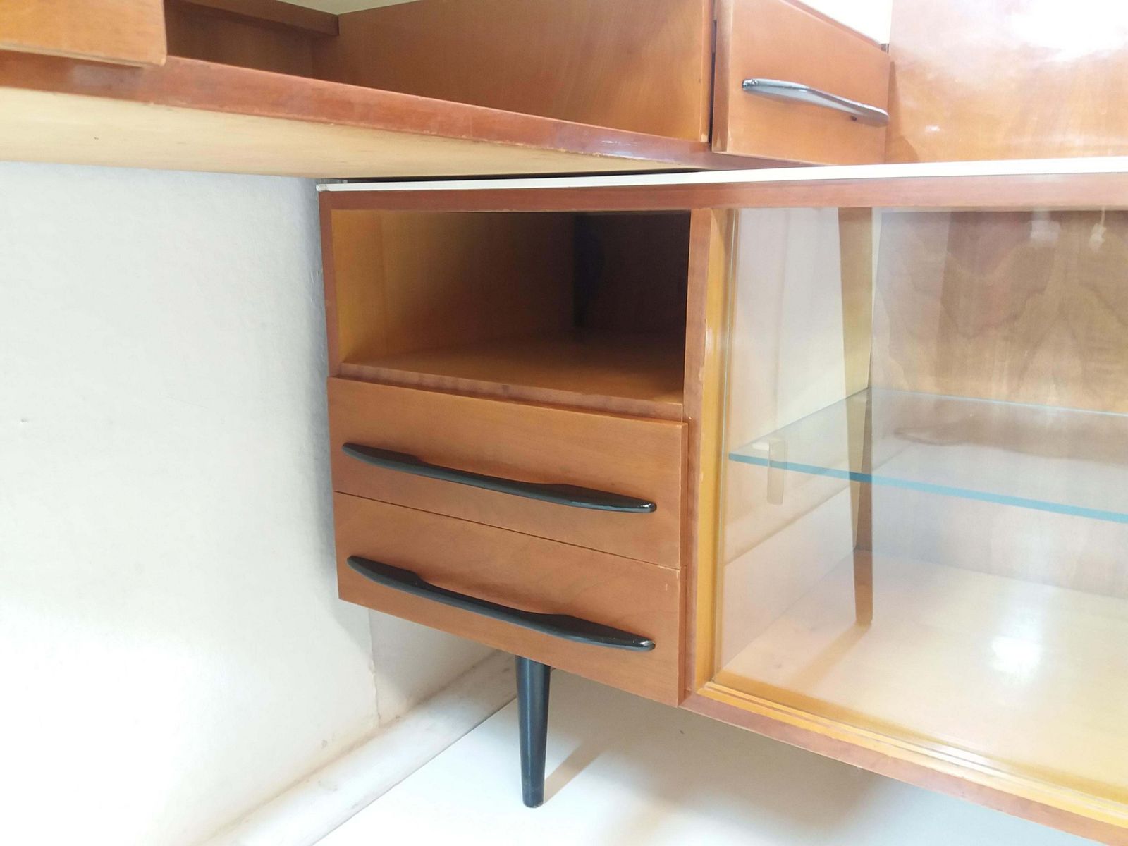 Composition Chest Of Drawer And Writing Desk Designed By Mojmít Požár, 1960s photo vintage