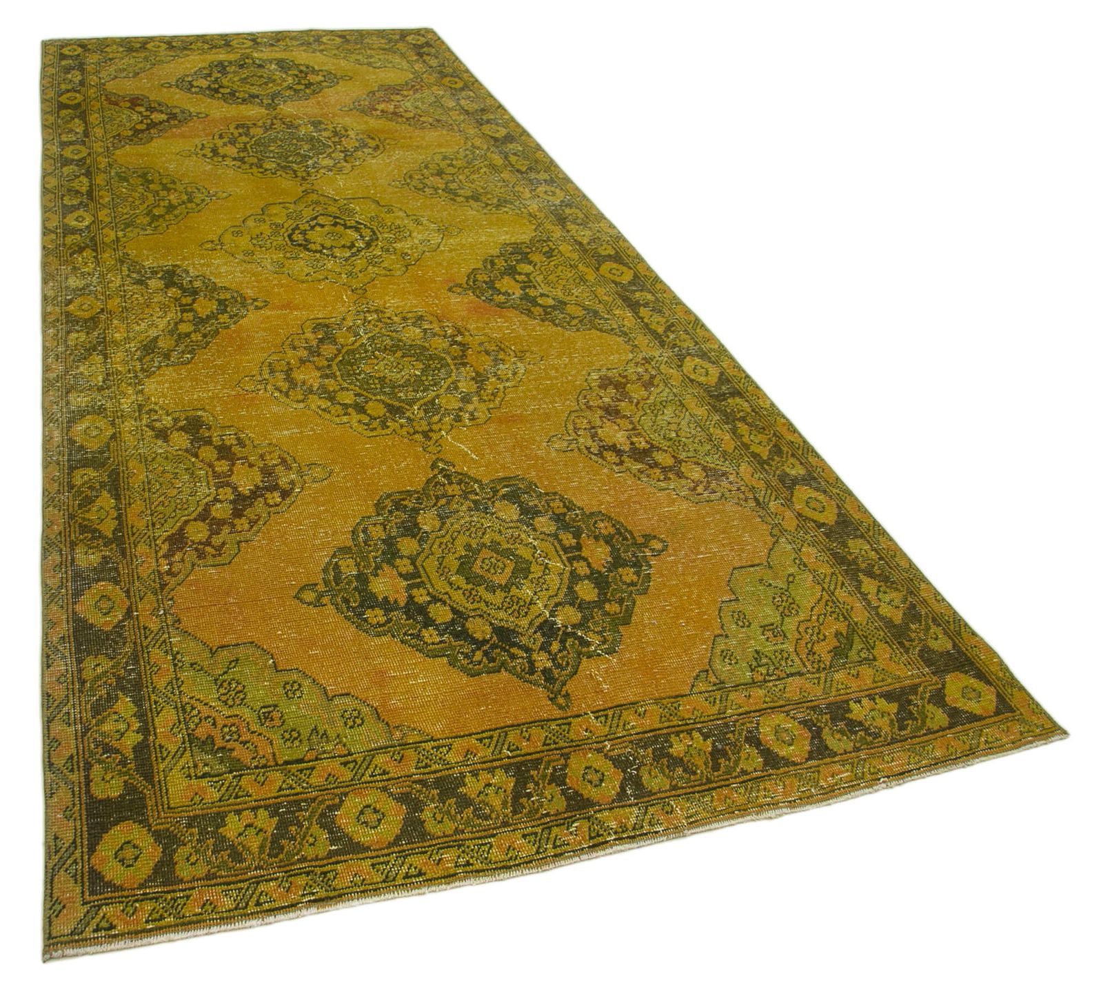 Vintage Antique Yellow Runner Carpet photo furniture