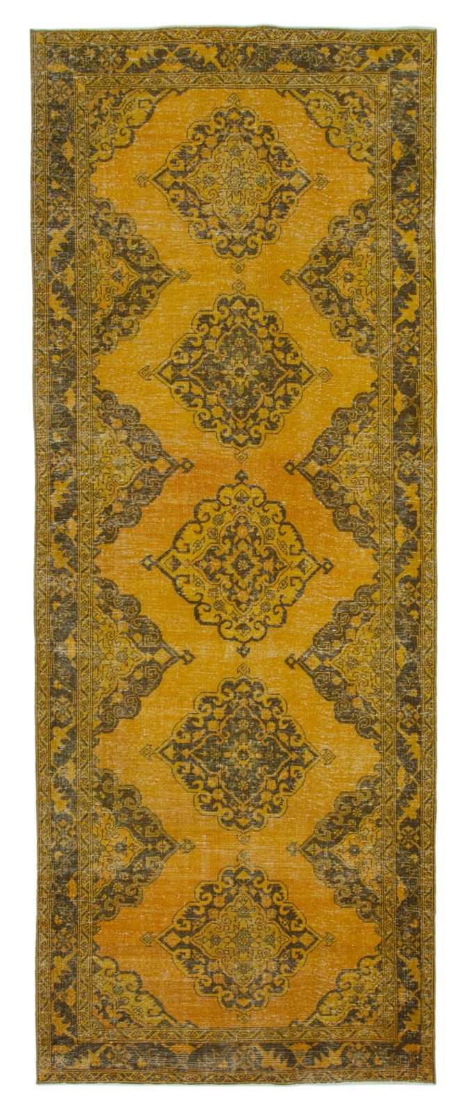 Vintage Antique Yellow Runner Carpet