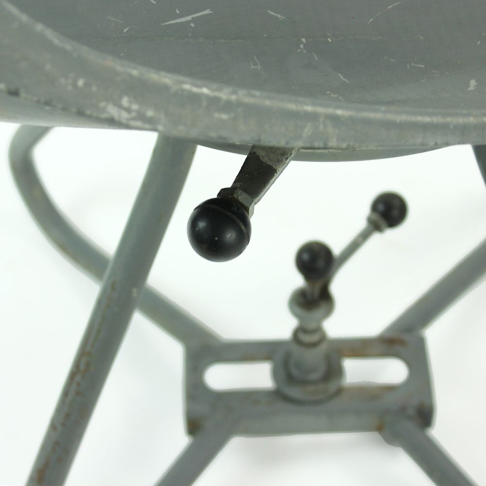 Furniture Grey Fiberglass & Metal Tram Chairs By Miroslav Navratil For Vertex, 1960s photo