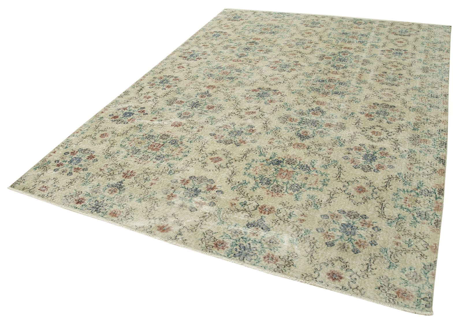 Antique Turkish Distressed One Of A Kind Unique Kayseri Rug photo furniture